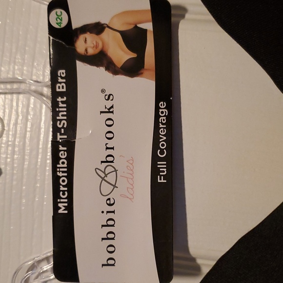 NWT Bobbie Brooks Full Coverage Black Microfiber Ladies T-Shirt Bra - Size 42C - Picture 3 of 6